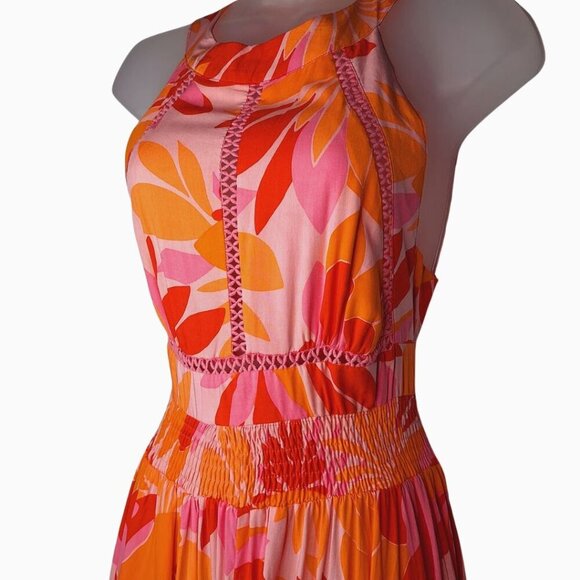 Able The Label Floral Halter Maxi Dress – M - Picture 2 of 6